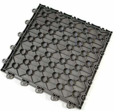 Interlocking Plastic Garage Floor Tiles, Modular Rubber, Heavy