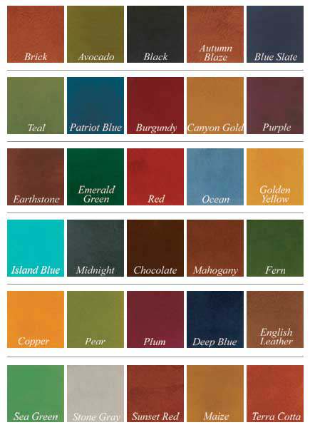 concrete dye color chart