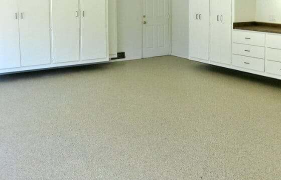 Seamless garage floor coating