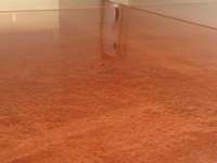 copper metallic epoxy floor