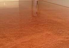 copper metallic epoxy floor