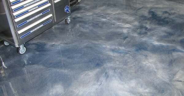 Metallic epoxy deals garage floor