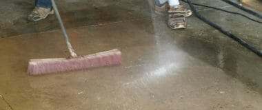 how to acid etch a concrete garage floor
