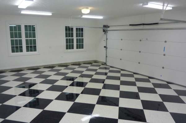 Garage Flooring - Tiles, Rolls, Epoxy, Cabinets & Storage