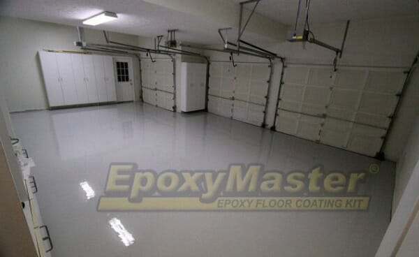 EpoxyMaster EMX001 Do-It-Yourself Epoxy Floor Paint Coating Kit - Light Gray, Gloss Finish, Made In USA