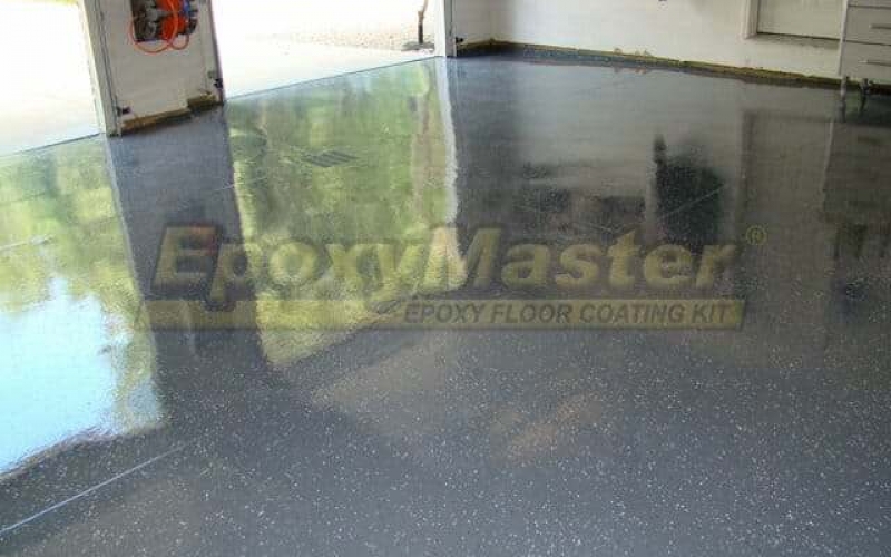 gray epoxy garage floor coating option