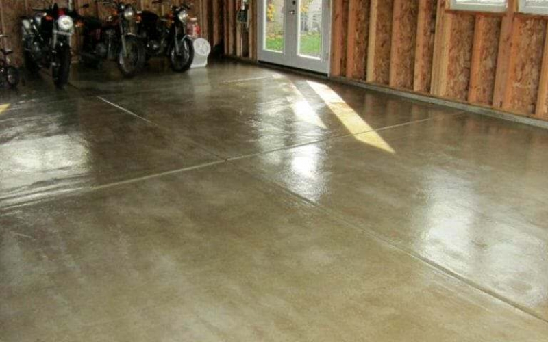 Clear epoxy garage floor coating