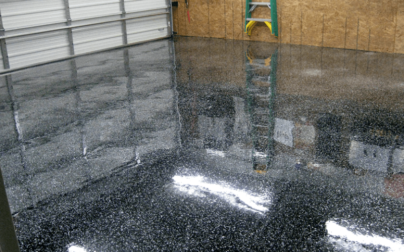 Black garage floor epoxy
