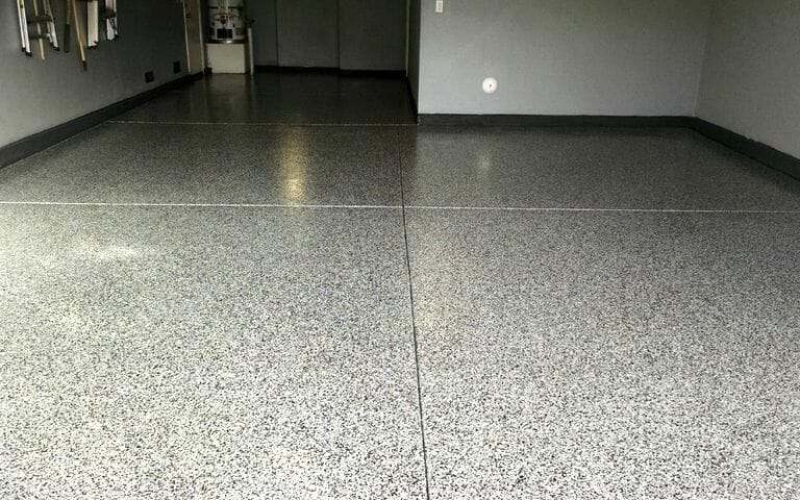 Granite garage floor epoxy system