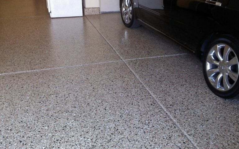 Granite style garage floor epoxy