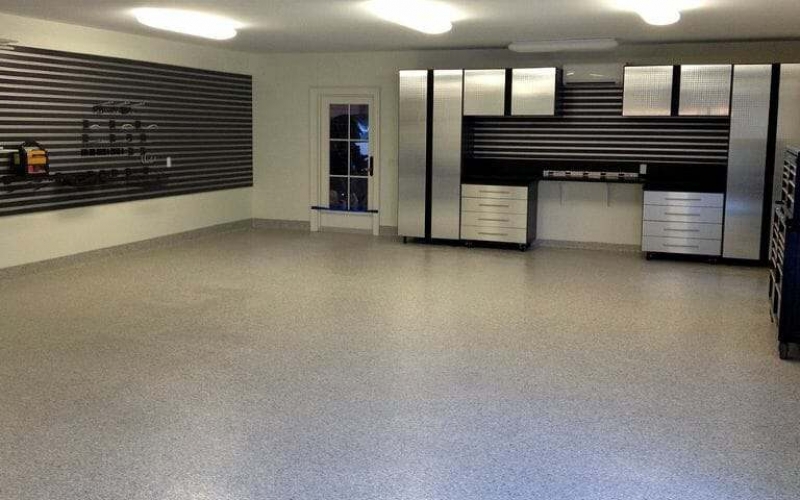 Polyaspartic garage floor coating