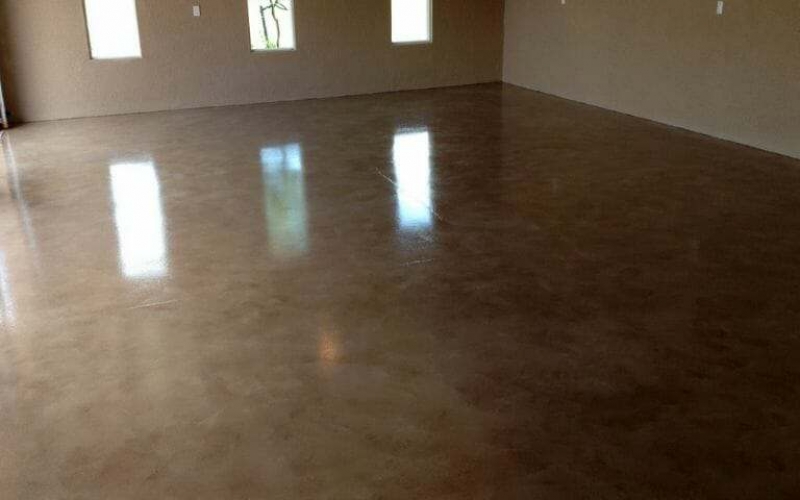 Tinted polyurea garage floor coating system