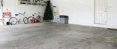 Dusting concrete garage floor