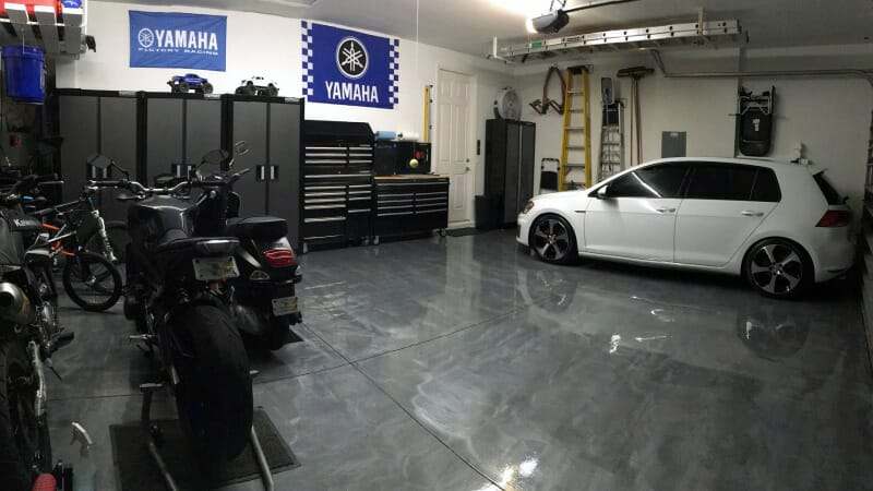 Metallic garage floor on sale coating