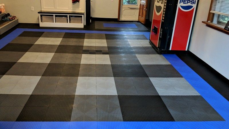 Garage Flooring - Tiles, Rolls, Epoxy, Cabinets & Storage