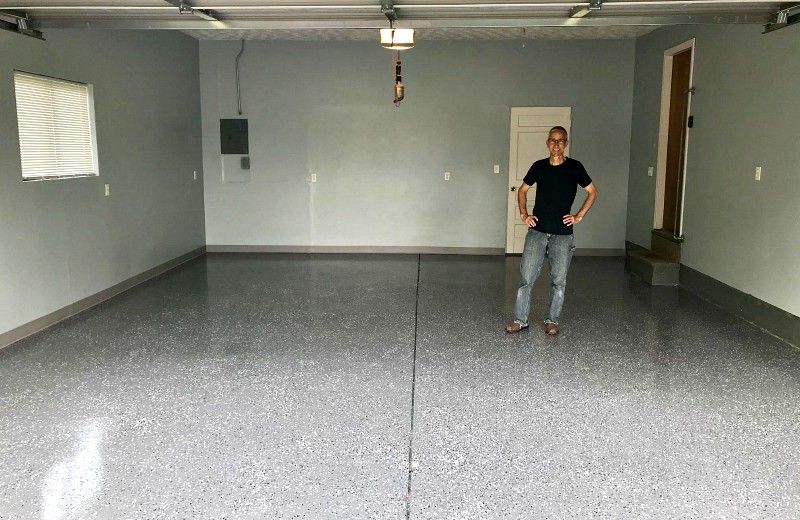 This DIY Installed White Epoxy Coating by ArmorPoxy is Stunning  Garage  floor coatings, Garage floor epoxy, Epoxy garage floor coating