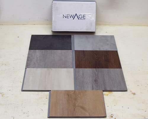 NewAge Products Stone Composite 9.5mm Luxury Vinyl Tile - 400 sq.ft. Flooring Bundle - Titanium