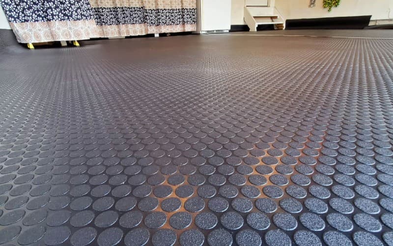  Extra Large Garage Floor Rubber Mat, Waterproof Black