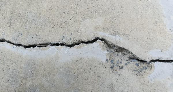 Garage floor concrete crack repairs